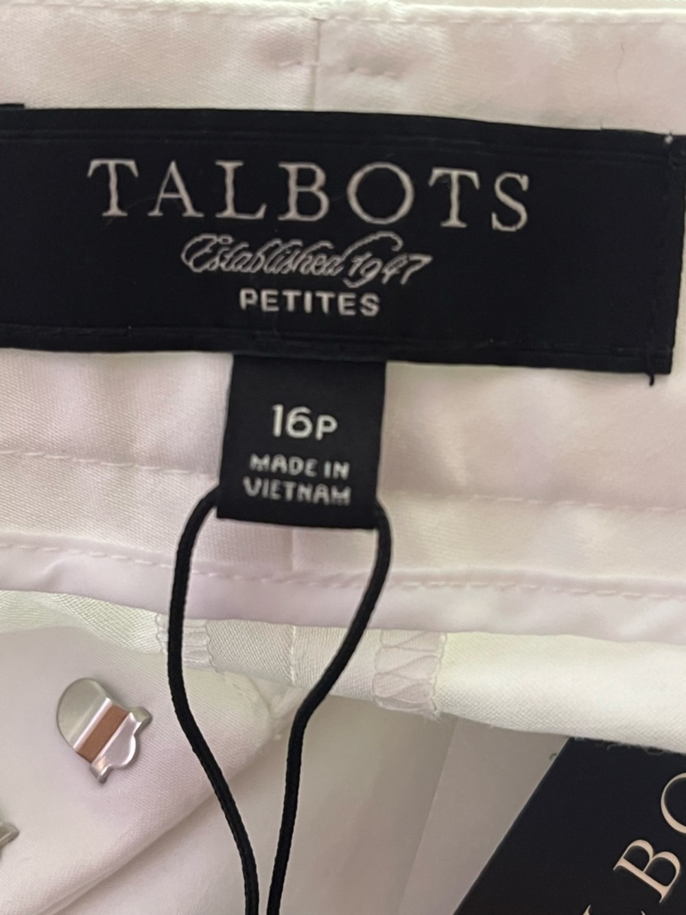 NWT Talbots Petites  SIGNATURE White Women's Pants Trousers Size 16 P - Picture 5 of 15